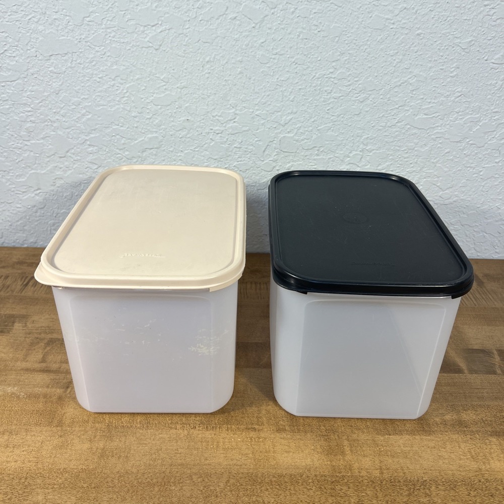 Lot Of 2 Vintage Tupperware Modular Mates Rectangular #3 Storage 27.5 Cup 6.5L